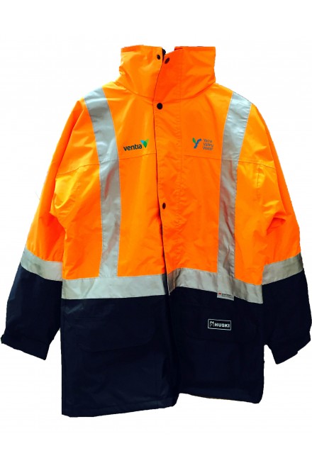 Transit Jacket (Orange/Navy) with 2 logos