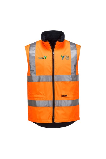  Polar Fleece Reversible Vest (Orange) with 2 logos
