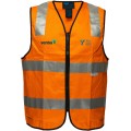 Day/Night Cotton Safety Vest (Navy/Orange) with 2 logos